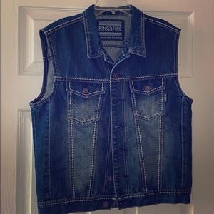 RING OF FIRE JEANS VEST MEDIUM MENS